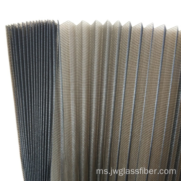 18x18 Skrin Tetingkap Serangga Pleated Black Fiberglass